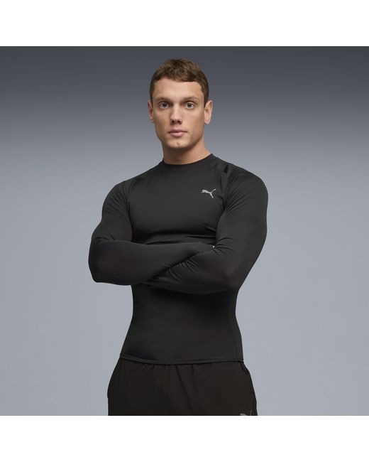 PUMA Black Pwrmode Training Base Layer Long Sleeve T-Shirt for men