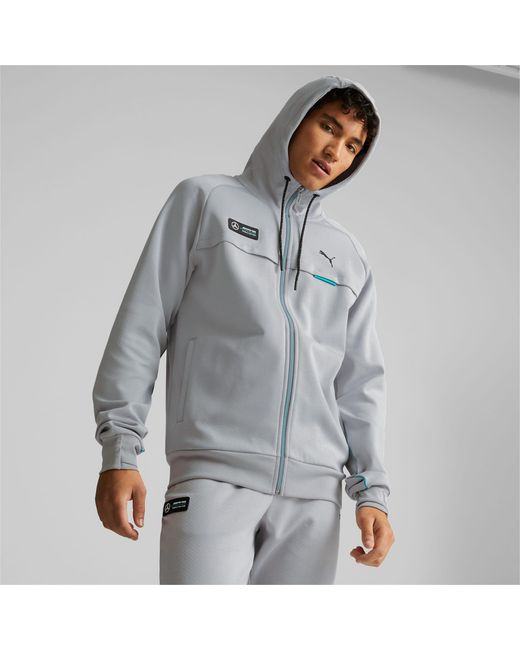 PUMA Mercedes-amg Petronas Motorsport Formula One Hooded Sweat Jacket Men  in Grey for Men | Lyst UK