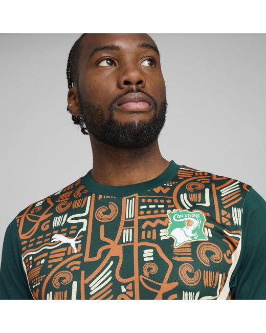 PUMA Elfenbeinküste 2025 Pre-Match Trikot Herren in Green für Herren