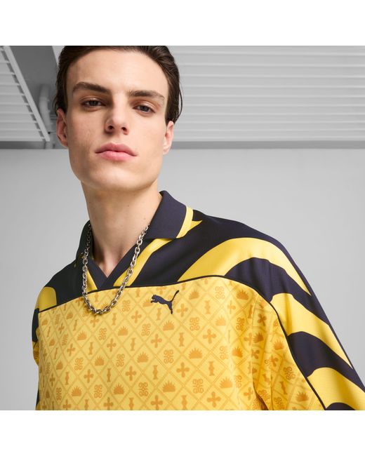 PUMA Road To Unity Relaxed Grafisch Voetbalshirt in het Metallic voor heren