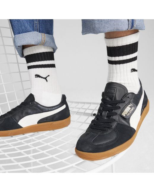 PUMA Black Palermo Leather Sneakers Schuhe
