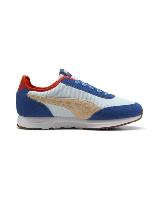 PUMA Blue R78 Lightwind Retro Run Sneakers Schuhe, Clyde Royal/Canvas/Fierce Rot