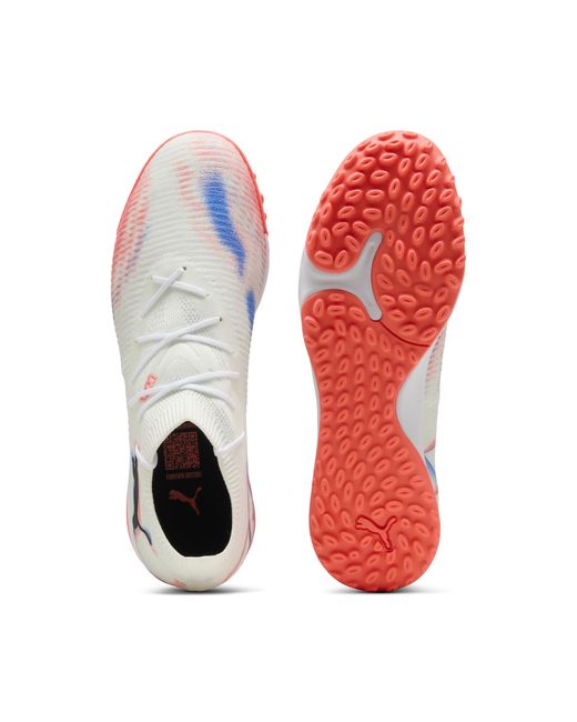 PUMA Future 8 Match Tt Voetbalschoenen Voor Zwart/Rood/Wit, Maat in het White