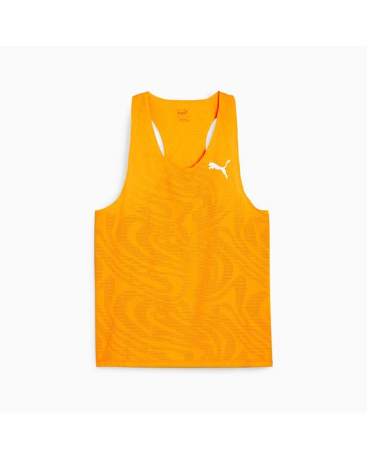 PUMA Orange Run Ultraspun Running Singlet Shirt for men