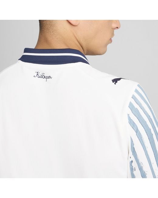 PUMA Kidsuper X Cf Monterrey Shirt Voor Blauw/Wit, Maat in het Blue voor heren
