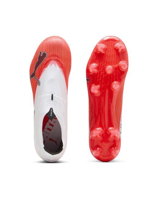 PUMA Red Ultra Nitro 7 Match Fg/Ag Laceless Football Boots