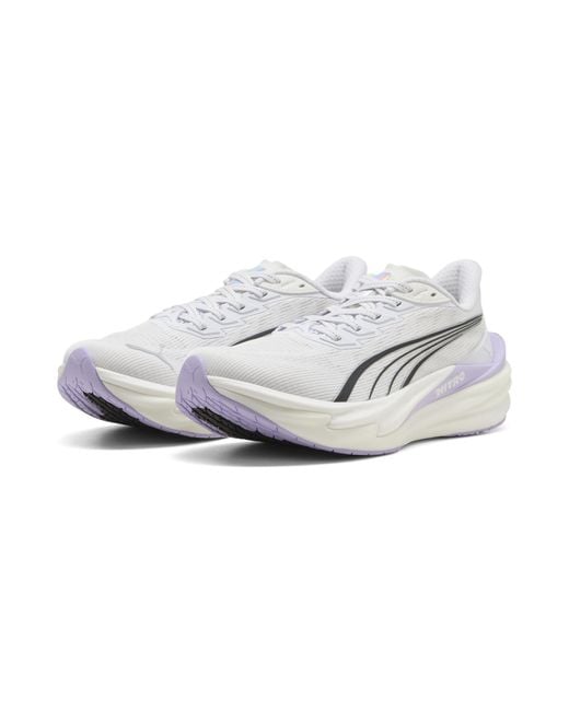PUMA White Deviate Nitroâ 4 Road Running Shoes