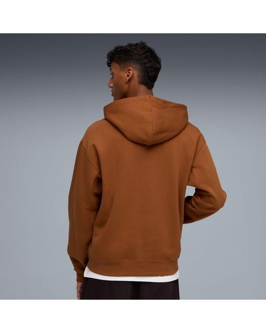 PUMA Brown Select Essentials Hoodie for men