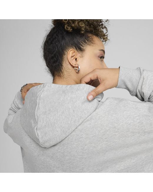 PUMA Gray Essentials Relaxed Hoodie