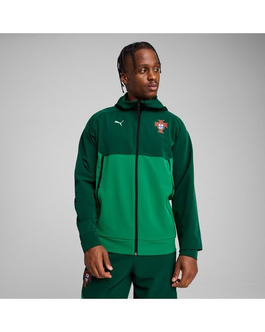 PUMA Green Portugal Tech Woven Track Jacket Lagoon/Botanic for men