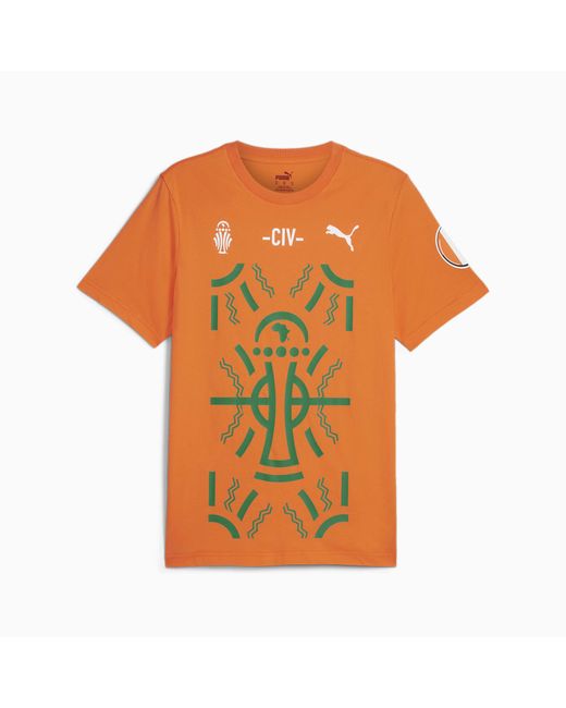 T-shirt Côte D'ivoire Can Caf Totalenergies 2023 PUMA pour homme en coloris Orange