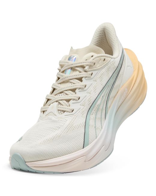 PUMA White Deviate Nitro 4 Running Shoes
