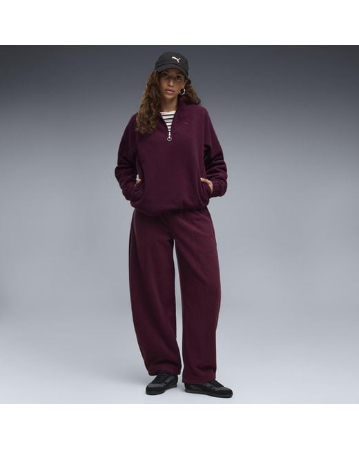 PUMA Purple Her Relaxed Winterised Barrel Leg Pants