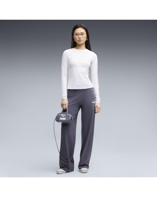 PUMA Blue Essentials Small No. 1 Logo High-Waist Straight Leggings