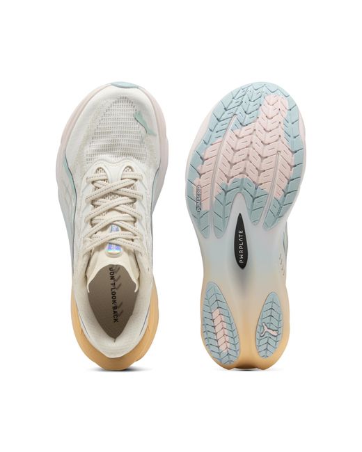 PUMA White Deviate Nitro 4 Running Shoes