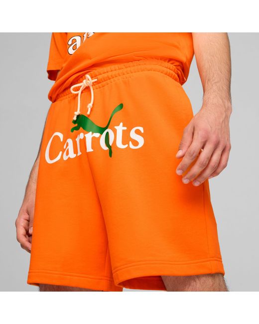 Orange puma shorts sale