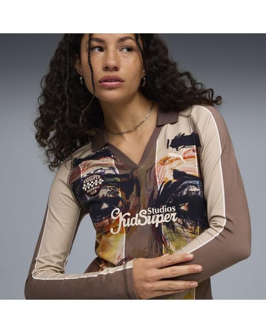 PUMA X Kidsuper Shirt Met Lange Mouwen Voor Maat in het Natural