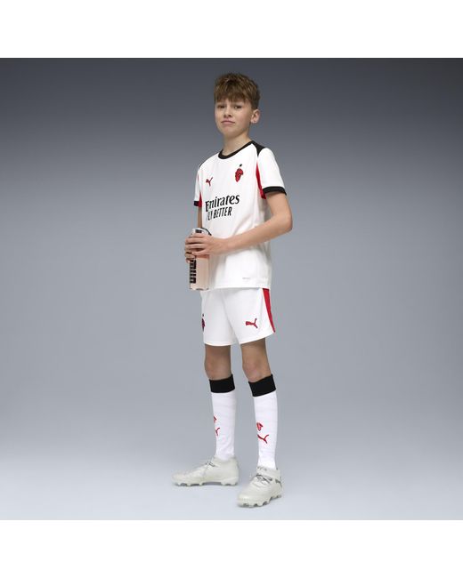 PUMA White Ac Milan 25/26 Shorts Teenager, Kleidung, /Rot