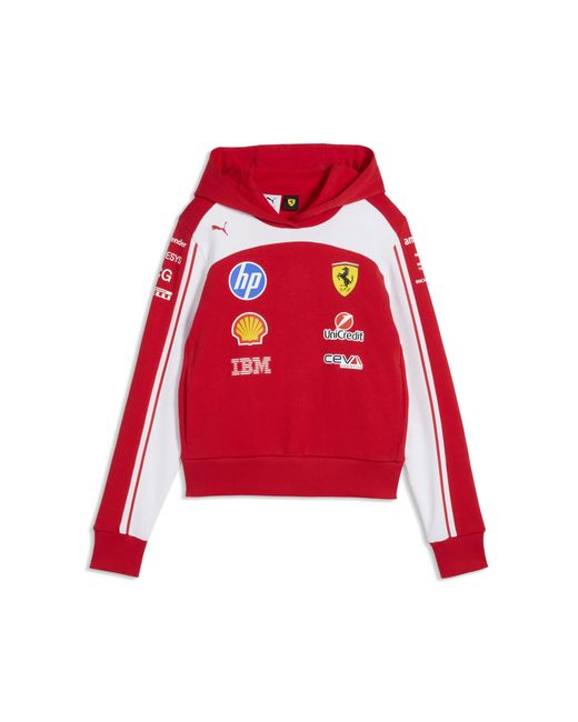 PUMA Red Scuderia Ferrari Hp Replica Cropped Hoodie