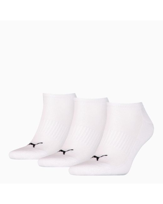 PUMA Uniseks Sneakersokken Met Demping Voor in het White