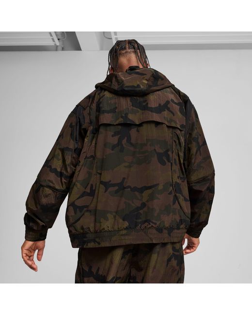 PUMA Mostroverse Clrt Uniseks Ripstopjack Met All-Over-Print Voor in het Black