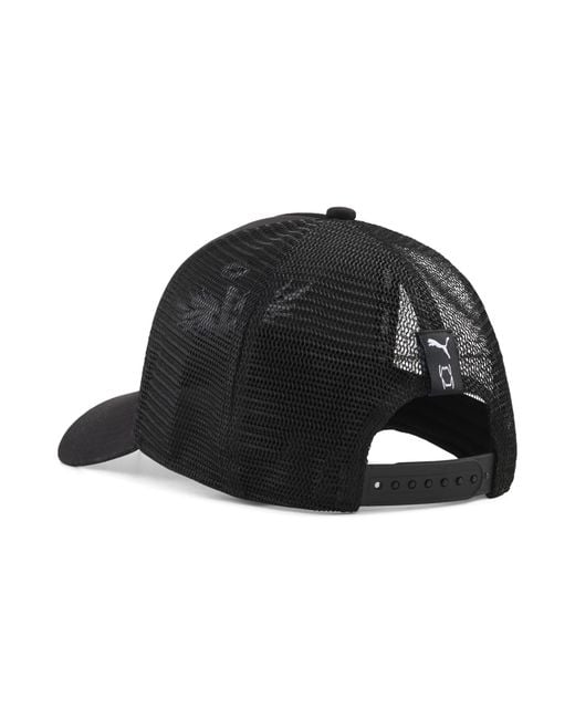 PUMA Black Melo Rare Essentials Trucker Cap
