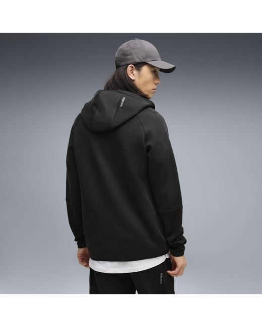 PUMA Black Tech Elevated Slim Full-Zip Hoodie for men