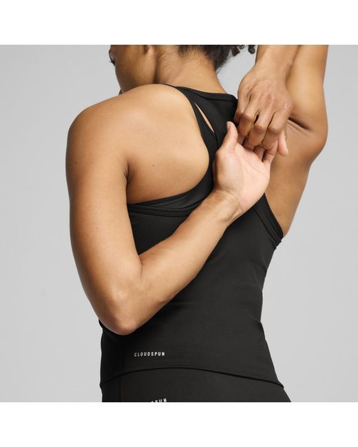 PUMA Black CLOUDSPUN Mesh 2-in-1-Tanktop