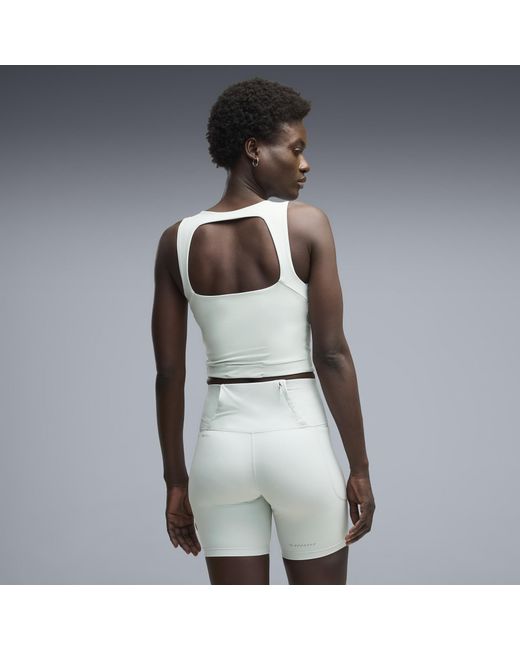 PUMA Blue Lightstride Cropped Running Tank Top
