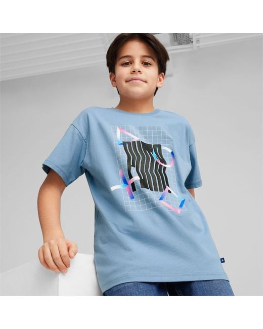 PUMA Blue X PLAYSTATION T-Shirt Teenager Kinder