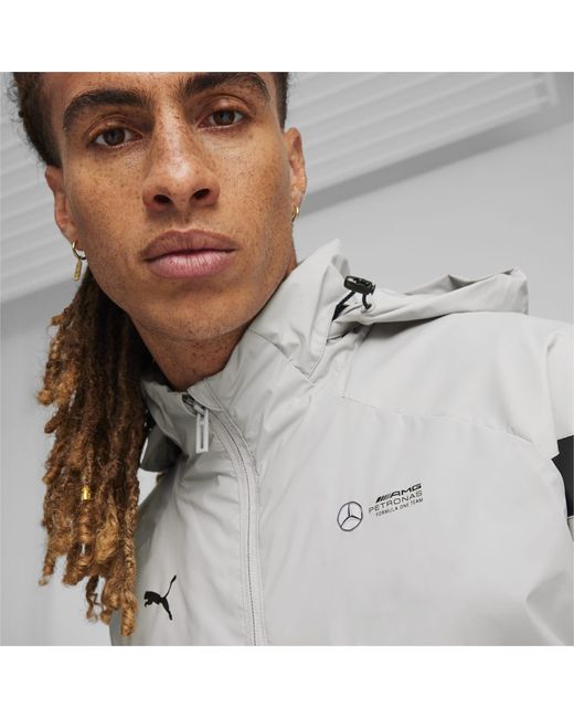 PUMA Gray Mercedes-amg Petronas Motorsport Woven Jacket for men