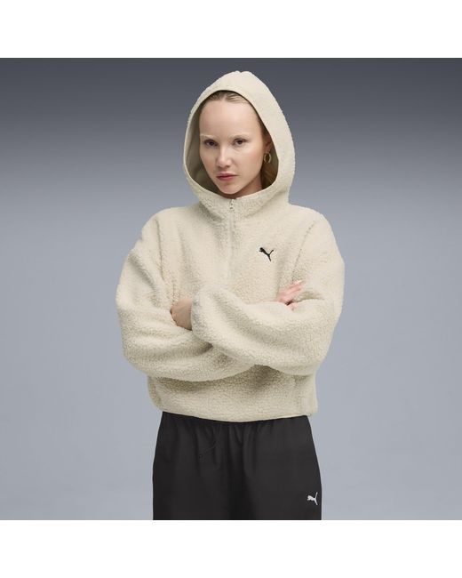 PUMA Natural Wardrobe Essentials Oversized Polarfleece Hoodie Damen, Kleidung