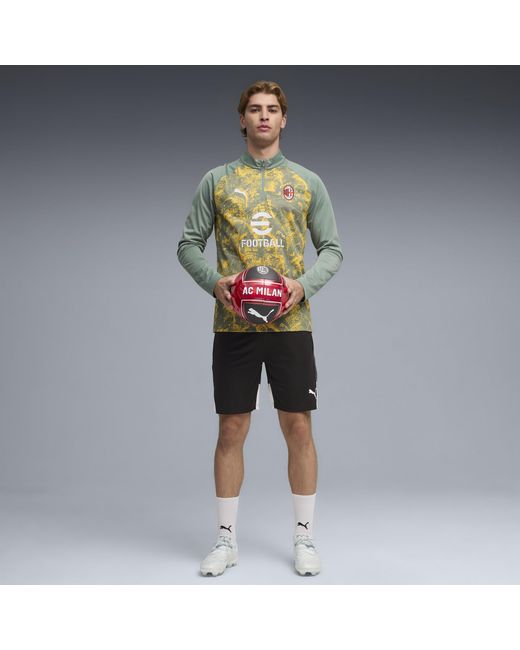 PUMA Red Ac Milan Warmup Quarter-Zip Top for men