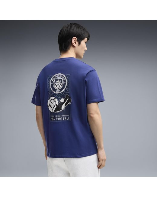 PUMA Blue Manchester City Ftblculture Relaxed T-Shirt for men