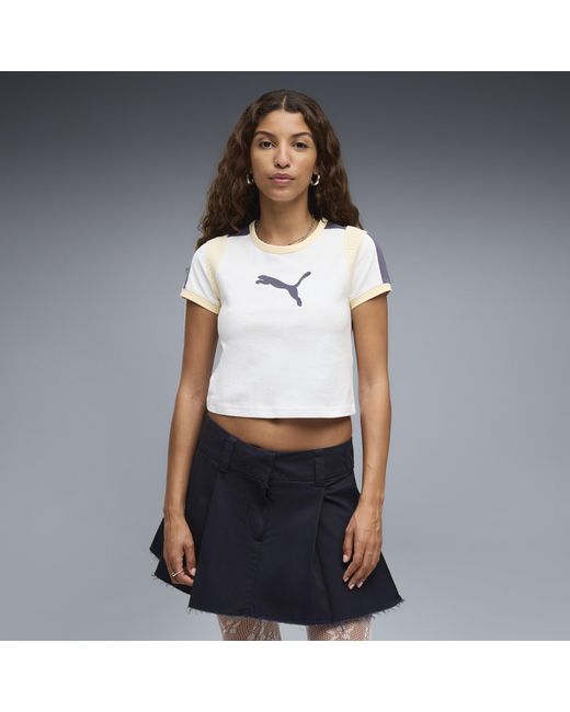 PUMA White Graphic Slim Ringer Baby T-Shirt