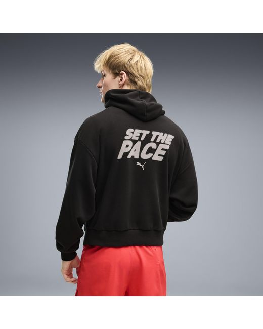 PUMA Black Run Culture Collective Boxy Hoodie for men