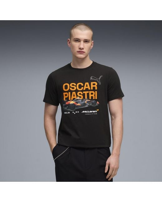 PUMA Black Mclaren Racing Oscar Piastri Driver T-shirt for men