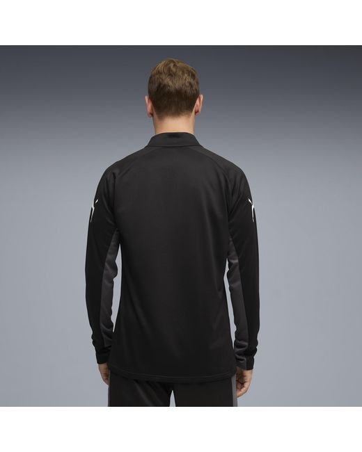 PUMA Black Individualliga Quarter-Zip Top Slim for men