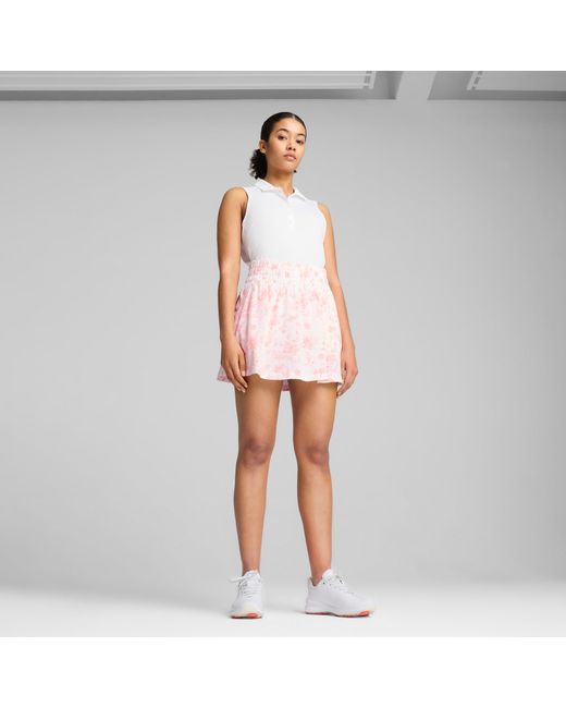 PUMA Sandy Bedrukte Golfrok Voor in het Pink