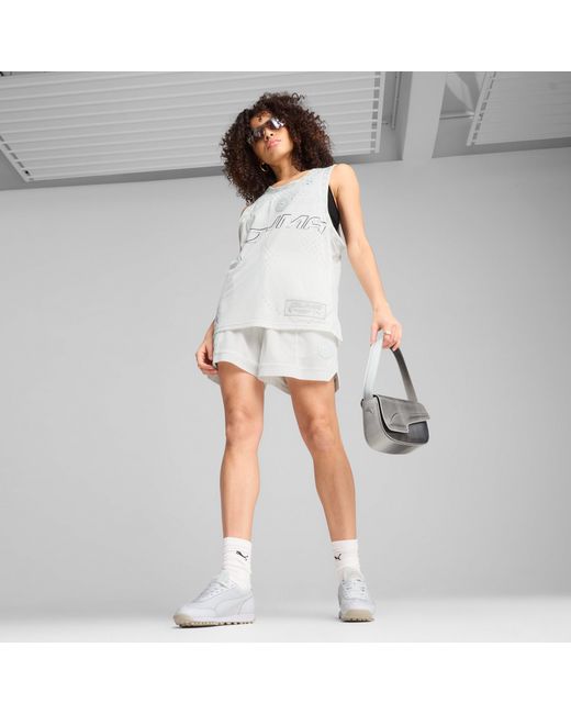 PUMA Jer-she Basketbalshirt in het White