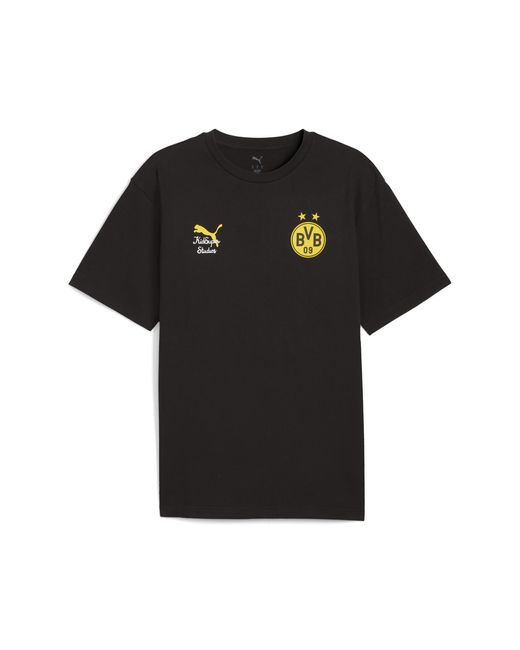 PUMA Kidsuper X Borussia Dortmund Graphic T-Shirt Voor Zwart/Geel, Maat in het Black voor heren