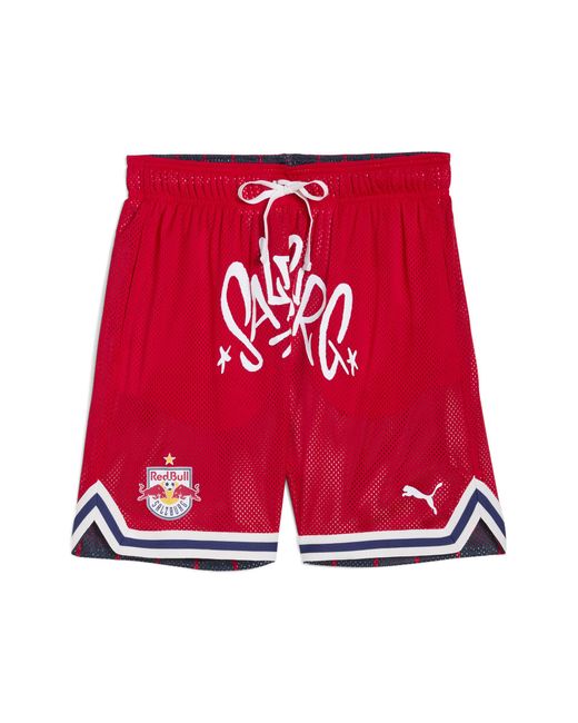 Shorts Hoops X Fc Bull Salzburg Da Uomo di PUMA in Red da Uomo