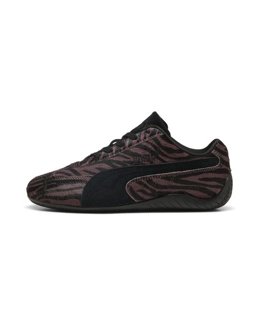 PUMA Black Speedcat Tiger-Print Sneakers