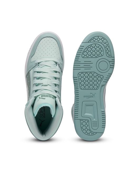 PUMA Blue Rebound Layup Rebel Mid Sneakers