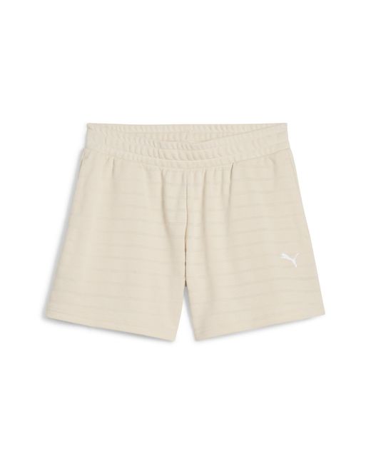 Shorts De Tiro Alto Ess Elevated Structurojo 5" Para Mujer, Alpine Snow PUMA de color White