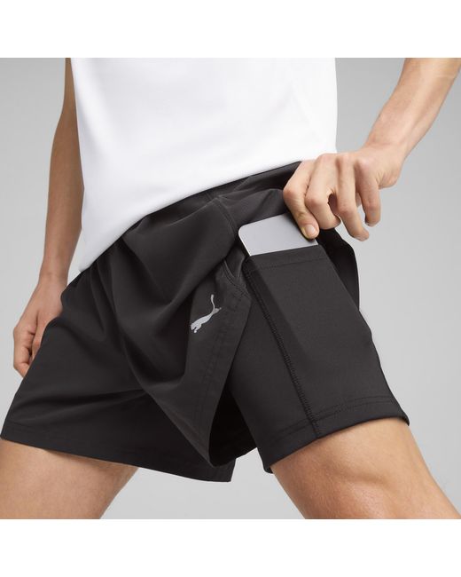 PUMA Black Velocity 2-In-1 Running Shorts for men