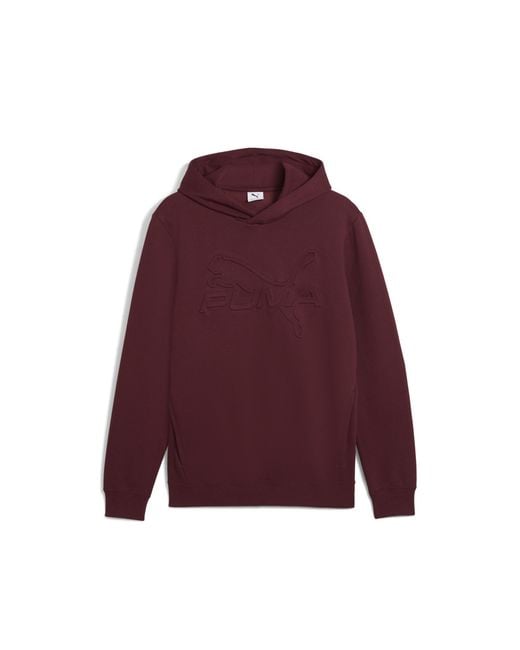 PUMA Red Elevated Essentials Hoodie for men