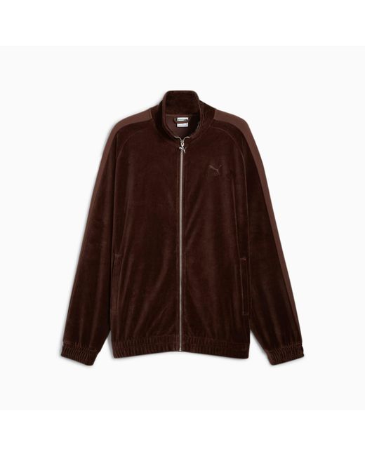 PUMA Brown T7 Oversized Track Jacket , Espresso