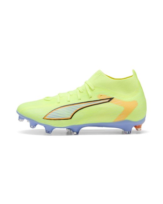 PUMA Yellow Ultra 6 Match+ Light Up Fg/Ag Football Boots