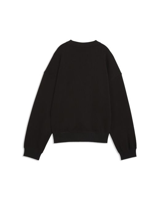PUMA Black Wardrobe Essentials Oversized Sweatshirt